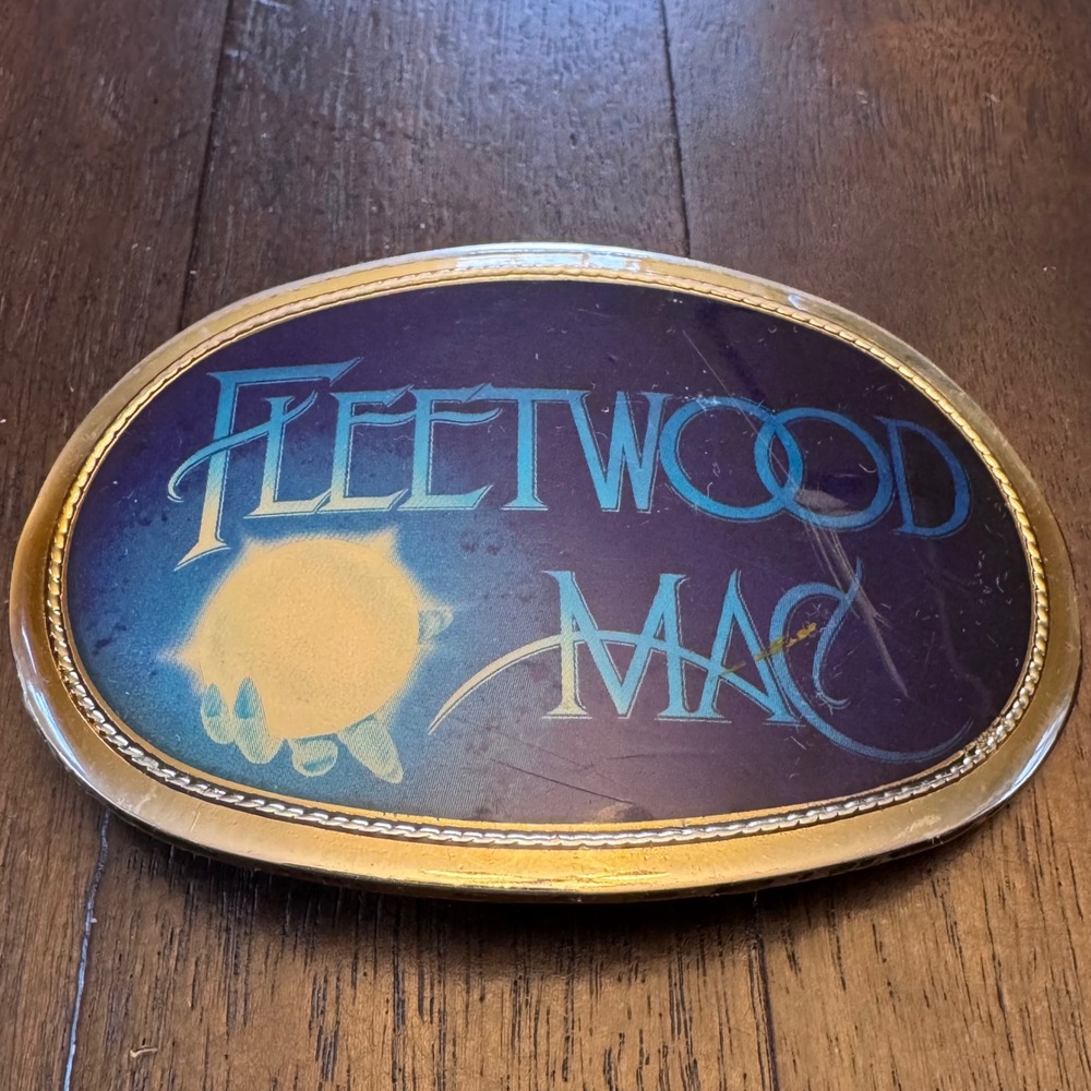 Fleetwood Mac Belt Buckle 1977 Pacifica‎ Mfg Vintage Rock Music Memorabilia